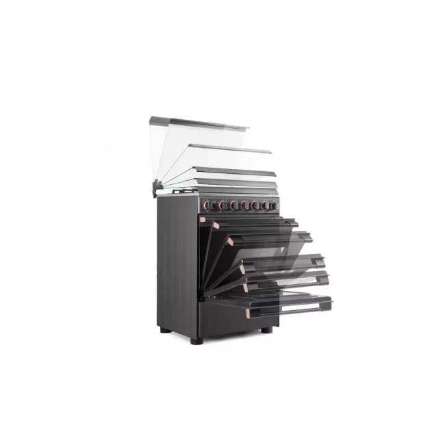 فرن غازتوشيبا/4عيون/60*60 سم/امان كامل/رمادي اسود - (TBA-24BMG4G089KS-SA) - Image 3