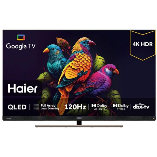 Haier, 55 Inch, 4K HDR, QLED, Google TV, Dolby Vision-Atmos, Local dimming 120Hz, MEMC