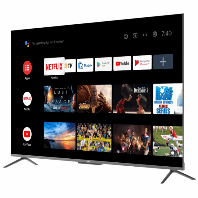 تلفزيون ذكي 65 بوصة هاير H65S5UG HQLED-4K نظام أندرويد 11.0 - Image 4